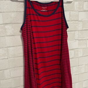 Motherhood Red and Blue Striped Tank Top